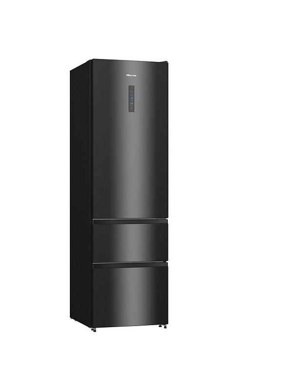 Hisense RM469N4AFEUK 200cm High 60/40 Frost-Free Fridge Freezer - Black Gloss - E Rated - Image 2